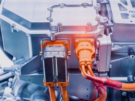 electric system of eco car engine, Automotive part concept.